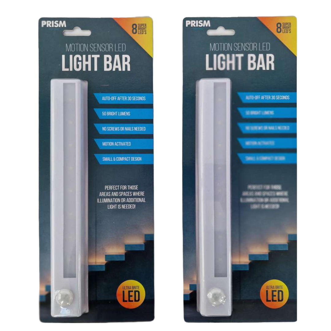 8 Bright LED PIR Motion Sensor Light Bar Cabinet Wireless 50Lumens Battery Opera 8 Bright LED PIR Motion Sensor Light Bar Cabinet Wireless 50Lumens Battery Opera